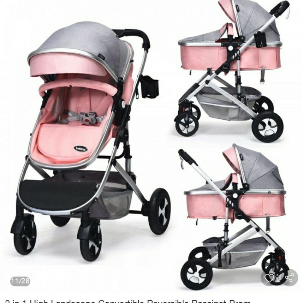 2 in 1 high landscape Convertable Reversible strol